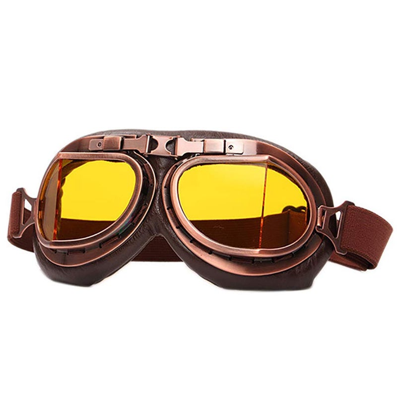 Peicees Vintage Helmet Goggles Motorcycle Goggles Bike Motorcross Pilot Goggle - Image 2